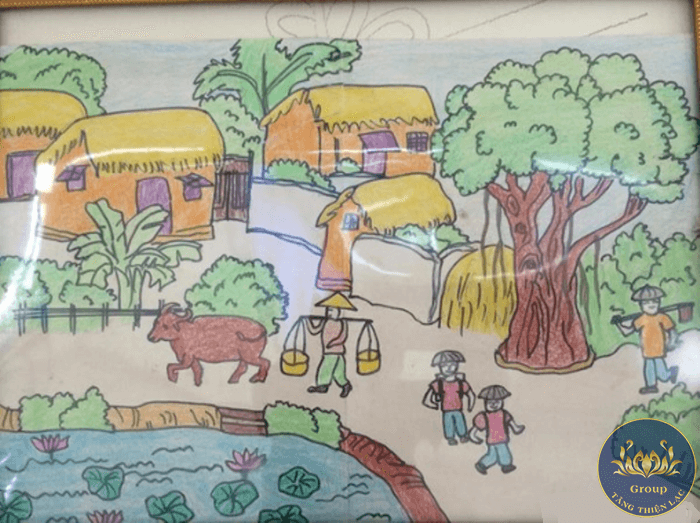 Vẽ tranh đề tài cuộc sống quanh em lớp 7 đơn giản nhất