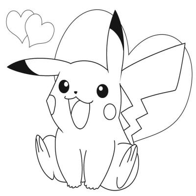 Tranh pikachu tô màu cute đẹp ngộ nghĩnh dễ thương nhất dành cho bé 